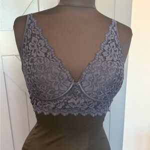 Lace underwire Bralette Navy 36C